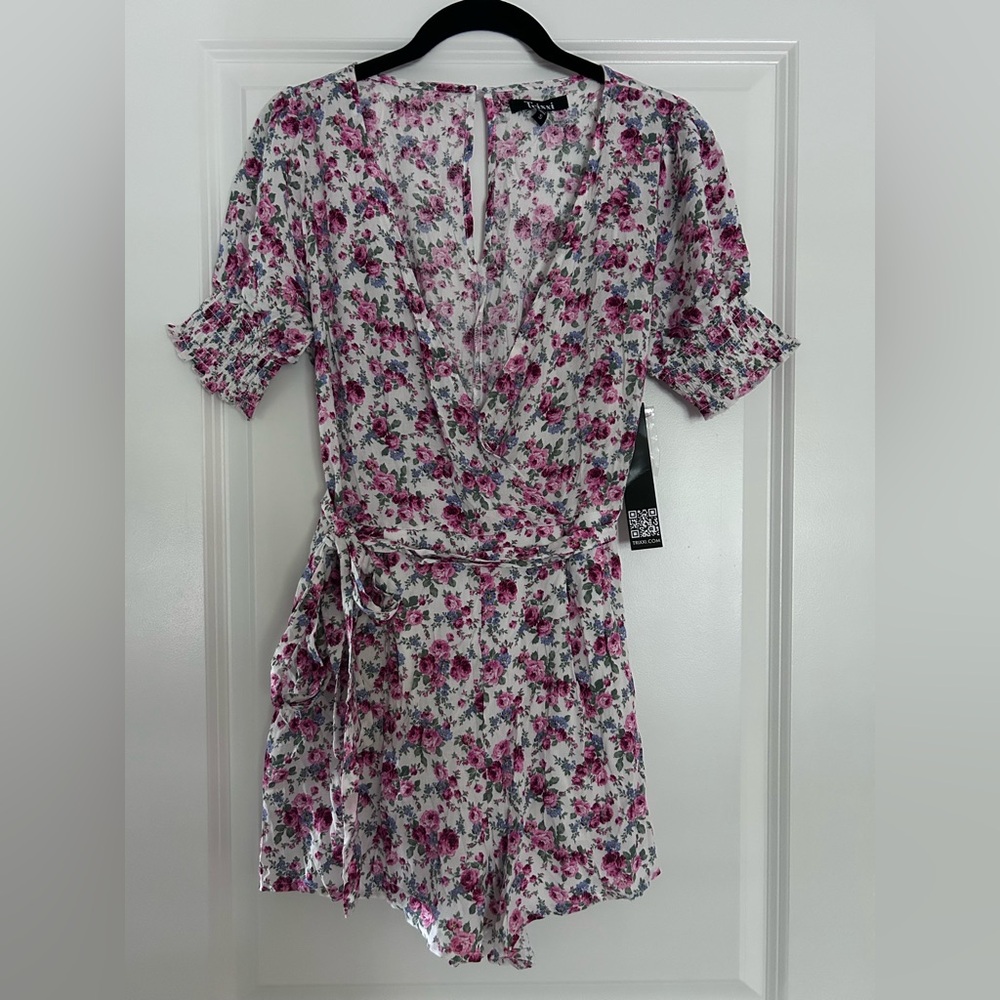 Trixxi Pink and Purple Floral Midi Dress